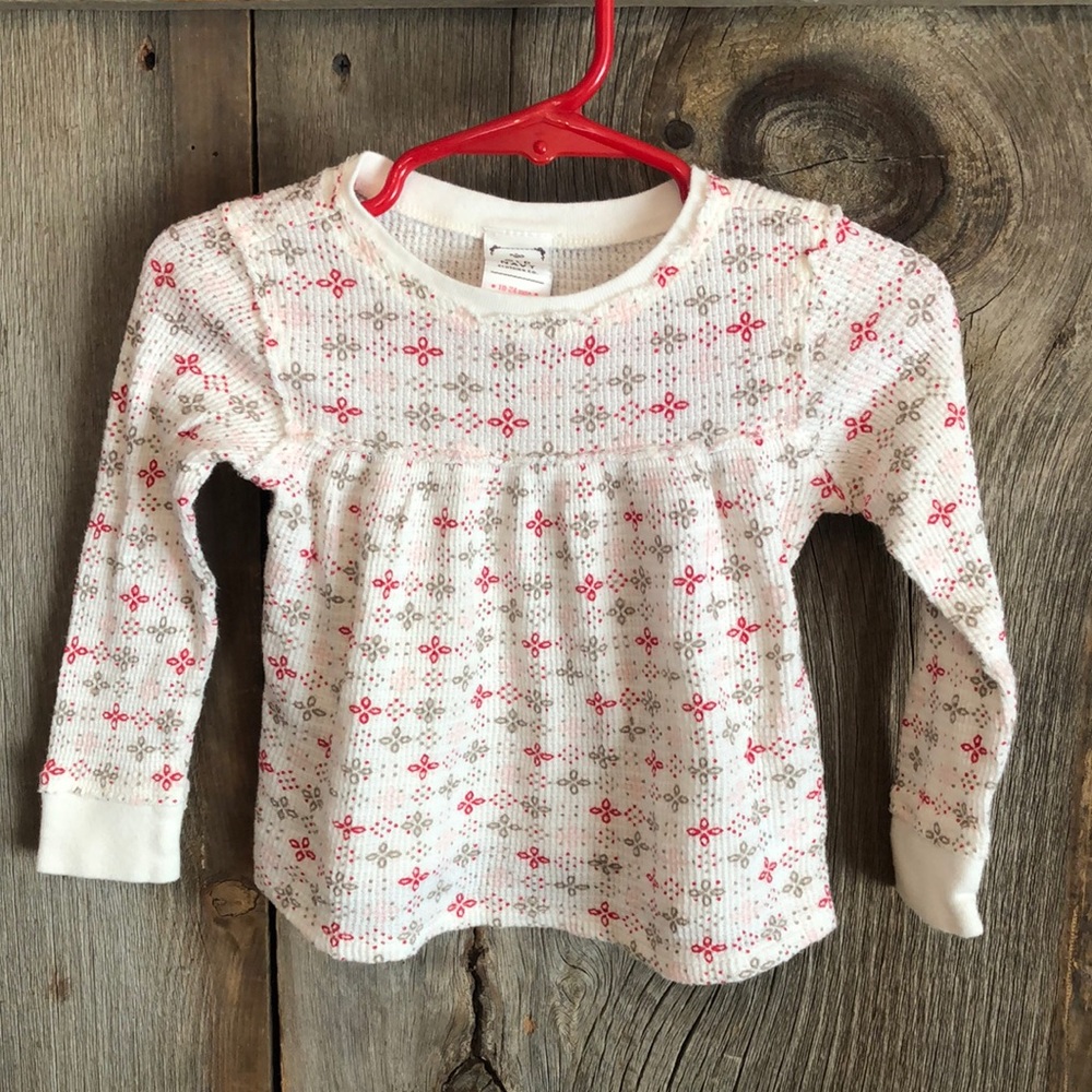 2007 Old Navy Babydoll Long Sleeve Top in Cream / Off White Size 18-24 months